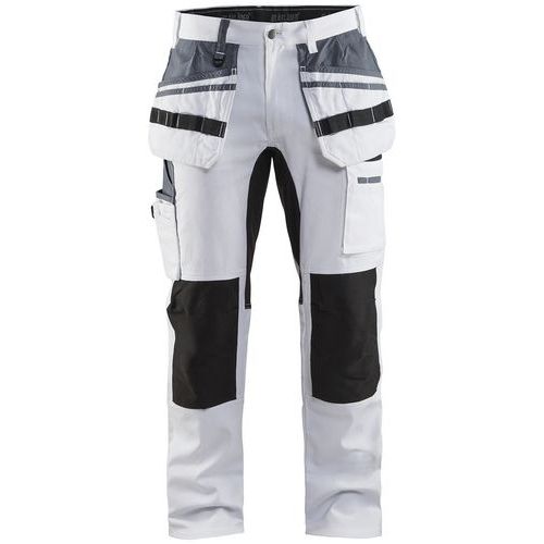 Blaklader Schilders Werkbroek Met Stretch 1910 - Wit/zwart