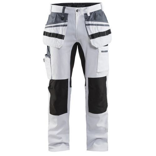 Blaklader Schilders Werkbroek Met Stretch 1910 - Wit/zwart