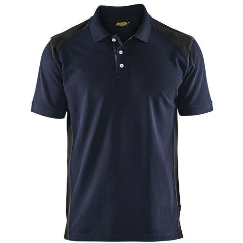 Blaklader Poloshirt Piqué 3324 - Kraag Met Knoopsluiting - Marineblauw/zwart