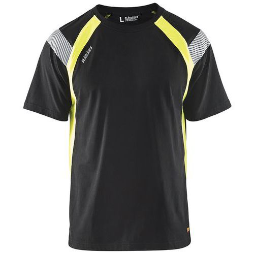 Blaklader T-shirt High Vis Uv 3332 - Ronde Hals - Zwart/fluogeel