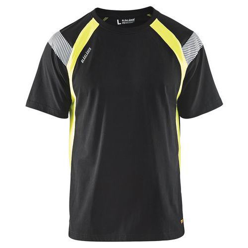 Blaklader T-shirt High Vis Uv 3332 - Ronde Hals - Zwart/fluogeel