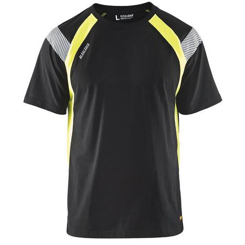 Blaklader T-shirt High Vis Uv 3332 - Ronde Hals - Zwart/fluogeel