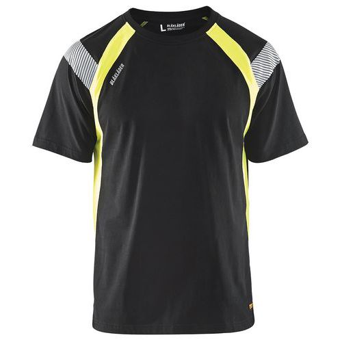Blaklader T-shirt High Vis Uv 3332 - Ronde Hals - Zwart/fluogeel
