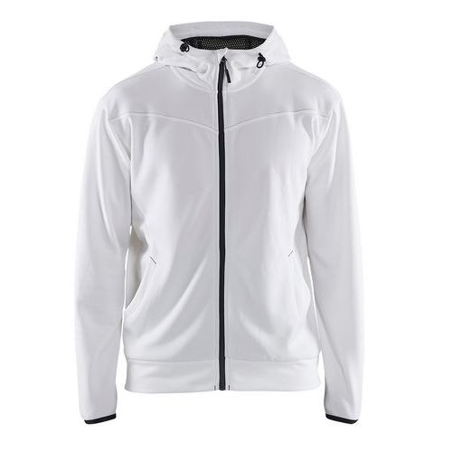Blaklader Hoodie Met Rits 3363 - Wit/donkergrijs