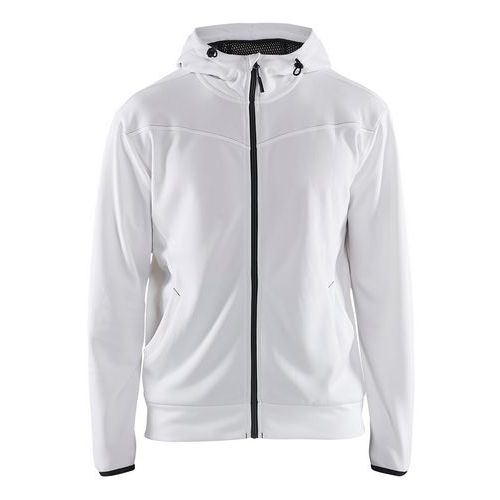 Blaklader Hoodie Met Rits 3363 - Wit/donkergrijs