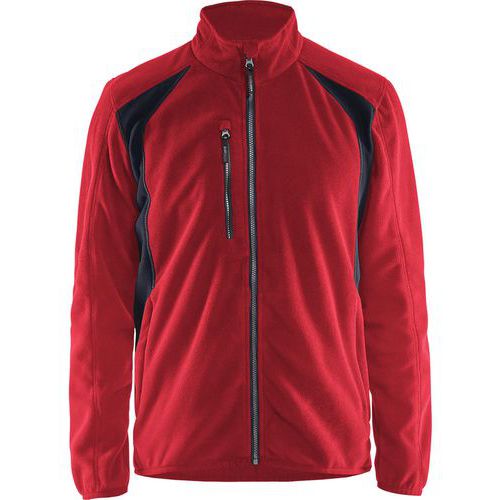 Fleecejack 4730 - rood/zwart