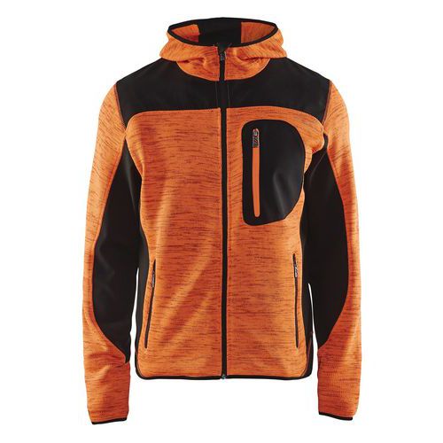 Blaklader Vest Gebreid Met Softshell High Vis 4930 - Oranje/zwart
