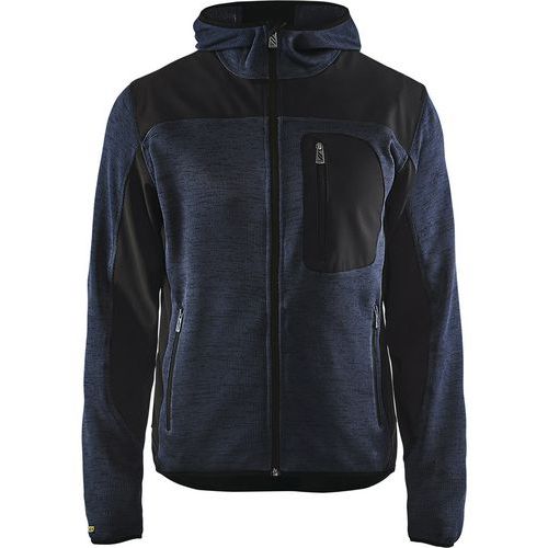 Blaklader Vest Gebreid Met Softshell High Vis 4930 - Marineblauw/zwart