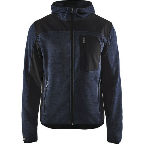 Blaklader Vest Gebreid Met Softshell High Vis 4930 - Marineblauw/zwart