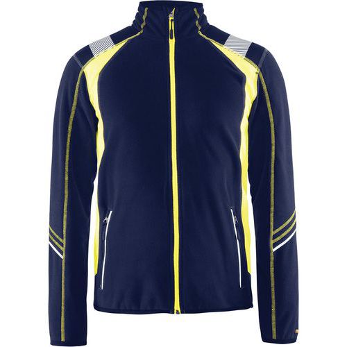 Blaklader Vest Microfleece Visible 4993 - Marineblauw/geel