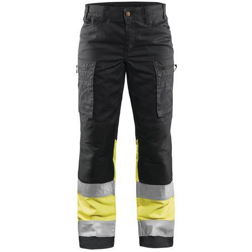 Blaklader Werkbroek Dames High Vis Met Stretch 7161 - Zwart/geel