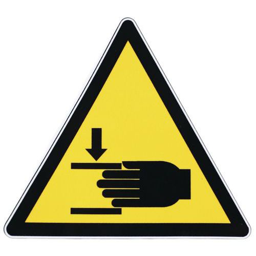 Panneau danger - Risque d'écrasement - Adhésif - Manutan Expert Panneau danger - Risque d'écrasement - Adhésif - Manutan Expert
