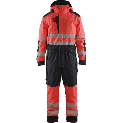 Combinaison haute-visibilité hiver classe 3 - Rouge/noir - Blåkläder Combinaison haute-visibilité hiver classe 3 - Rouge/noir - Blåkläder
