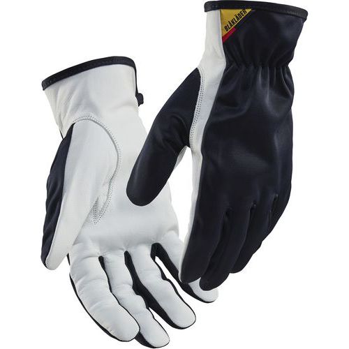 Blaklader Gants De Protection En Cuir De Chèvre - Bleu/blanc - Blåkläder