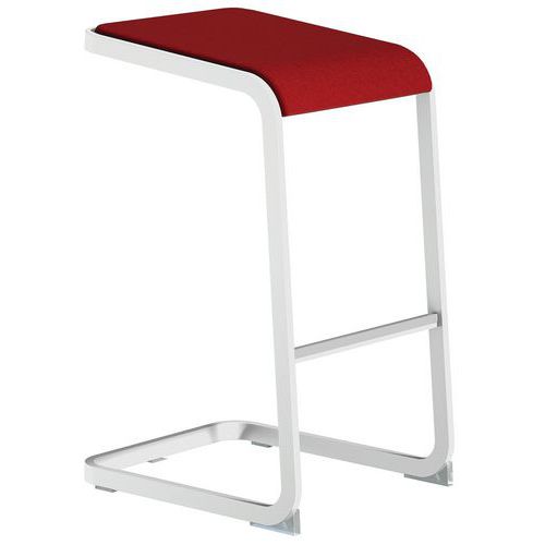 Hoge ergonomische barkruk met witte voet C-Stool Hoge ergonomische barkruk met witte voet C-Stool