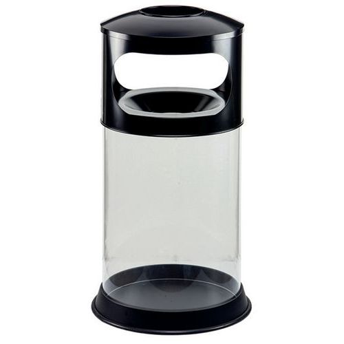 Brandwerende as-afvalbak, transparant 110 l Brandwerende as-afvalbak, transparant 110 l