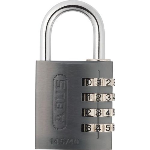Hangslot met cijfercombinatie van aluminium 145/40 Hangslot met cijfercombinatie van aluminium 145/40