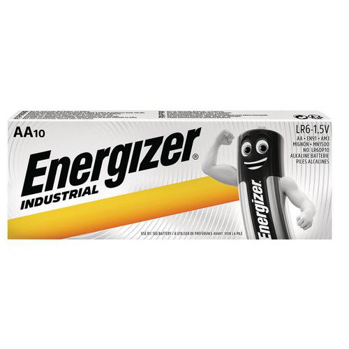 Pile alcaline Industrial - AA LR6 - Lot de 10 - Energizer Pile alcaline Industrial - AA LR6 - Lot de 10 - Energizer