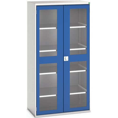 Hoge kast Verso 1050x550x2000mm met raamdeur en 4 legborden - BOTT Hoge kast Verso 1050x550x2000mm met raamdeur en 4 legborden - BOTT