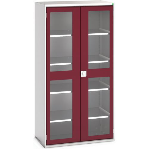 Hoge kast Verso 1050x550x2000mm met raamdeur en 4 legborden - BOTT Hoge kast Verso 1050x550x2000mm met raamdeur en 4 legborden - BOTT