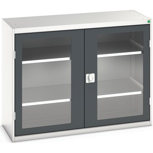 Hoge kast Verso 1300x550x1000mm met raamdeur en 2 legborden - BOTT Hoge kast Verso 1300x550x1000mm met raamdeur en 2 legborden - BOTT