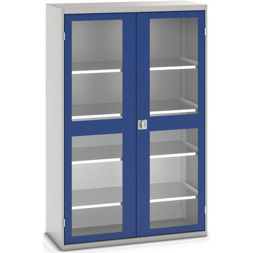 Armoire Verso Portes Transparentes Avec 4 Tablettes 1300x550x2000_Bott
