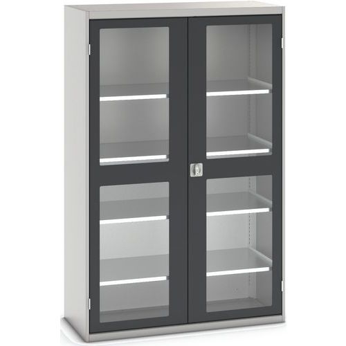 Armoire Verso Portes Transparentes Avec 4 Tablettes 1300x550x2000_Bott