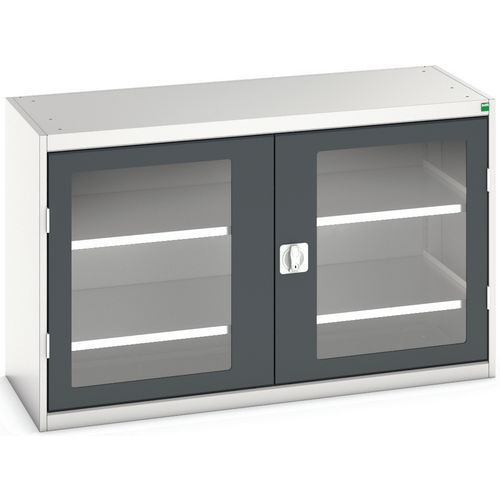 Hoge kast Verso 1300x550x800mm met raamdeur en 2 legborden - BOTT Hoge kast Verso 1300x550x800mm met raamdeur en 2 legborden - BOTT