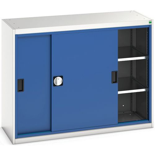 Hoge kast Verso 1300x550x1000mm met schuifdeur en 2 legborden - BOTT Hoge kast Verso 1300x550x1000mm met schuifdeur en 2 legborden - BOTT