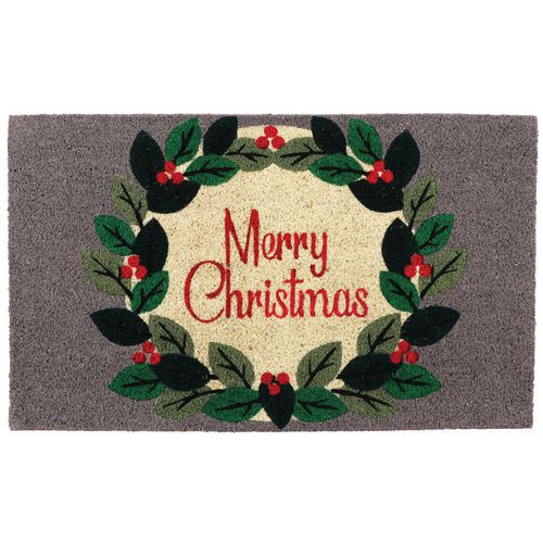 Deurmat Merry Christmas grijs 75 x 45 cm Deurmat Merry Christmas grijs 75 x 45 cm