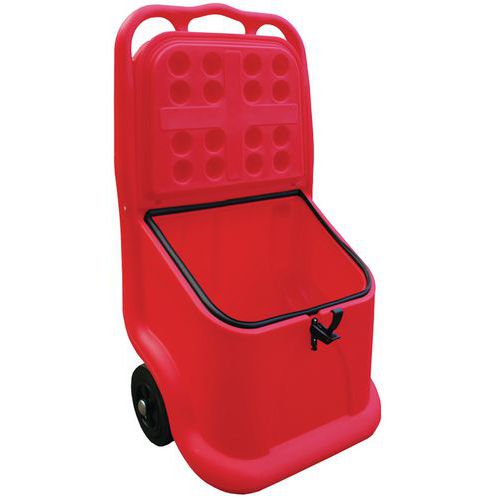 Mobiele zout- of zandbak met afdichting en klemring 75 l - Jonesco