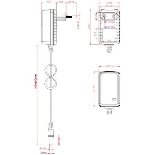 Bloc d'alimentation Jack - Sortie 5V 2A - Generique