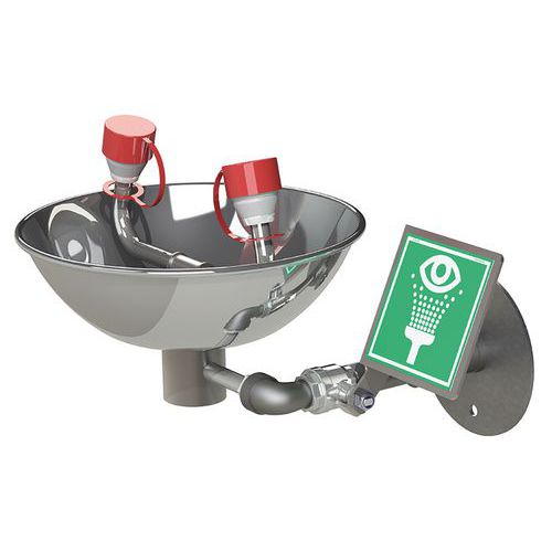 Laveur d'yeux mural cuvette inox - Hughes Laveur d'yeux mural cuvette inox - Hughes