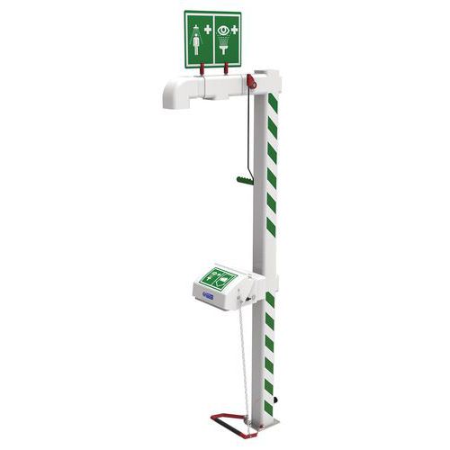 Combinatie oog-/gezichtsdouche rvs ATEX en antivries - Voor buiten Combinatie oog-/gezichtsdouche rvs ATEX en antivries - Voor buiten