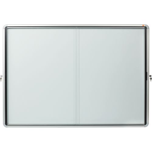 Binnenvitrine Magnetisch Schuifdeur metaal 18xA4 Nobo Binnenvitrine Magnetisch Schuifdeur metaal 18xA4 Nobo