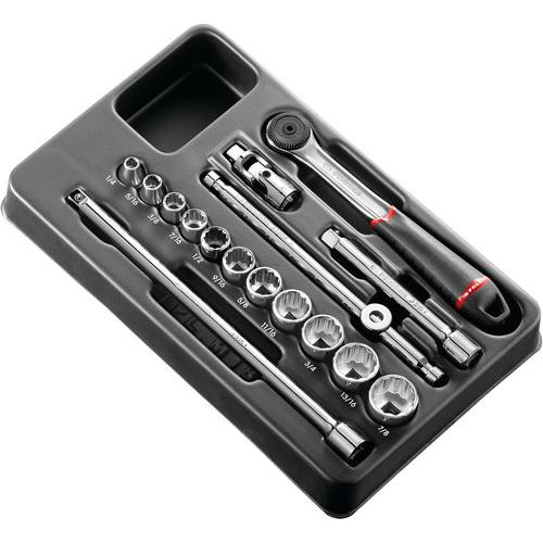 Kunststof inlay M dop 3/8 niv 2 inch - PL.M18 Kunststof inlay M dop 3/8 niv 2 inch - PL.M18