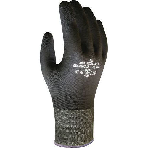 Gants polyvalents B0502 polyuréthane sur tricot nylon/polyester noir Gants polyvalents B0502 polyuréthane sur tricot nylon/polyester noir