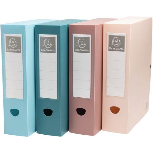Boîte de classement dos 80 mm assorti Skandi - Lot de 6 - Exacompta Boîte de classement dos 80 mm assorti Skandi - Lot de 6 - Exacompta