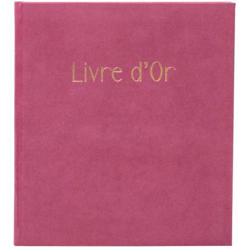 Gastenboek 140 Pagina's Gouden Rand Skandi - 21 X 19 Cm - Exacompta
