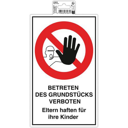 Panneau Accès interdit - 15x25 cm - Exacompta Panneau Accès interdit - 15x25 cm - Exacompta
