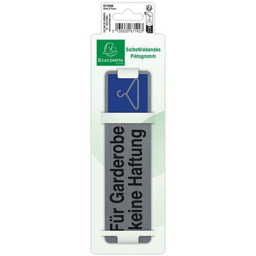 Garderobe sticker - 16,5x4,4 cm - Exacompta Garderobe sticker - 16,5x4,4 cm - Exacompta