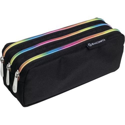 Trousse rectangle 3 compartiments Rainbow - Exacompta Trousse rectangle 3 compartiments Rainbow - Exacompta