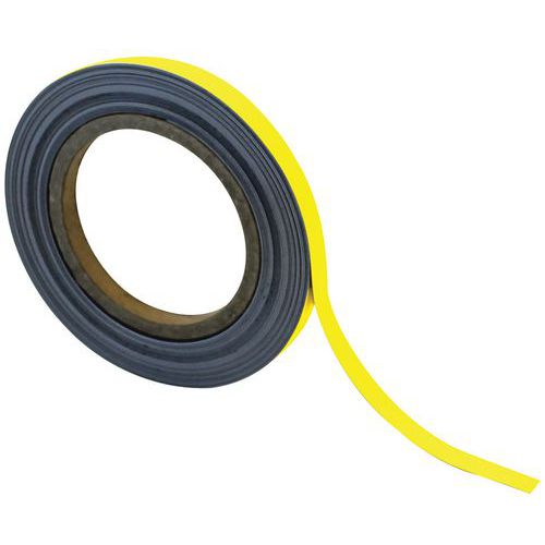 Magnetische tape, uitwisbaar, voor markeren 10 m - Geel - Manutan Expert