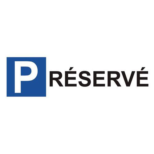 Panneau parking en aluminium - P réservé Panneau parking en aluminium - P réservé