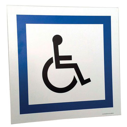 Parkeerbord gereserveerd voor rolstoelgebruiker Parkeerbord gereserveerd voor rolstoelgebruiker