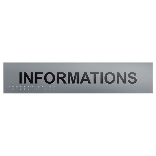 Deurplaat INFORMATIONS in braille en in reliëf Deurplaat INFORMATIONS in braille en in reliëf