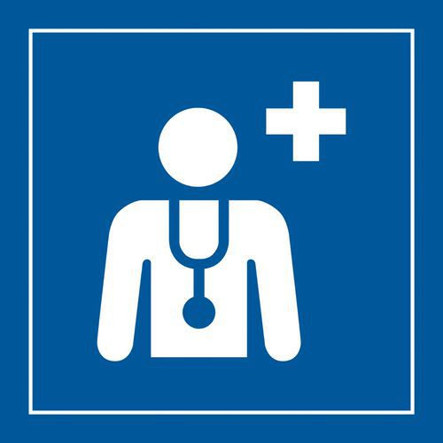 Pictogramme centre médical ou médecin en PVC Pictogramme centre médical ou médecin en PVC
