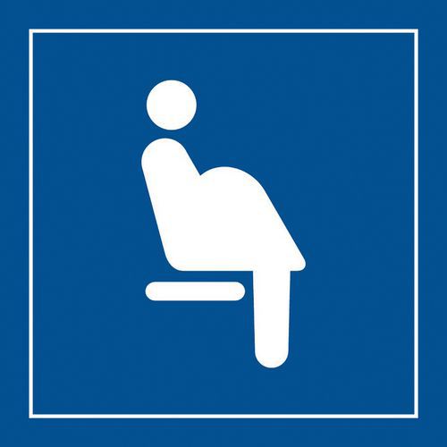 Pictogramme siège prioritaire pour femmes enceintes en PVC