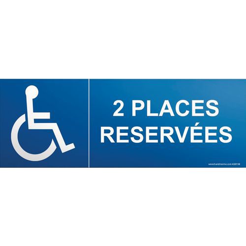 Signalisation 2 places réservées handicapé Signalisation 2 places réservées handicapé