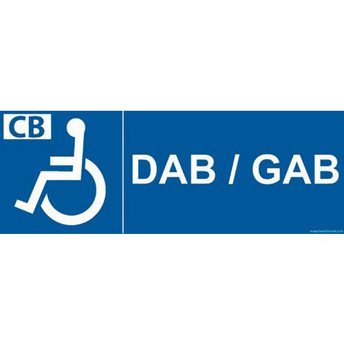 Bewegwijzering Pinautomaat DAB/GAB + picto mindervaliden Bewegwijzering Pinautomaat DAB/GAB + picto mindervaliden
